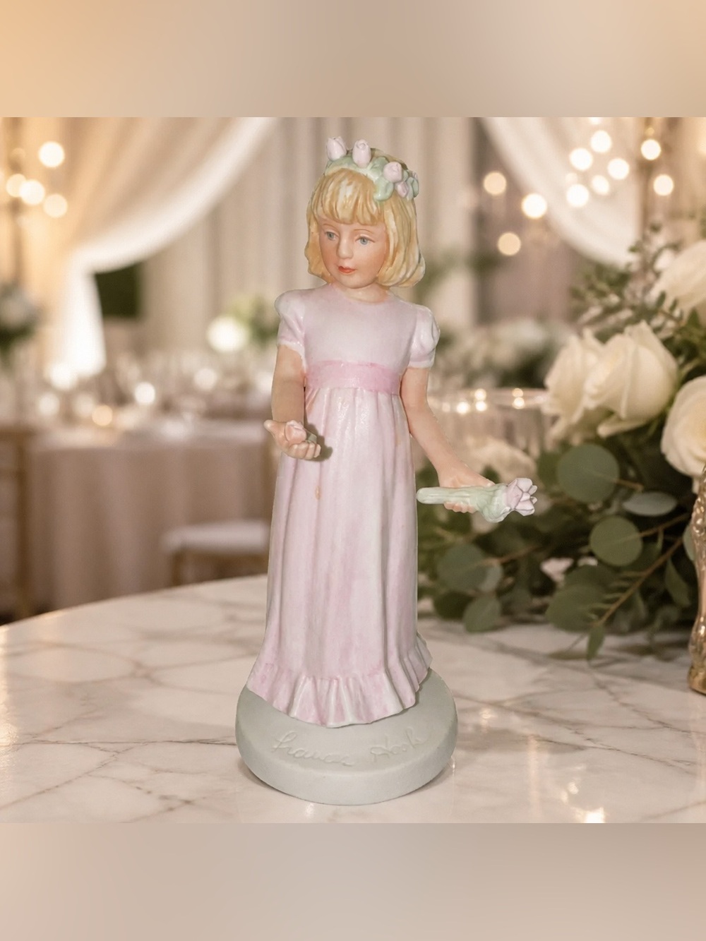VTG Frances Hook 1982 FLOWER GIRL Figurine Wedding Numbered MINT *No Box